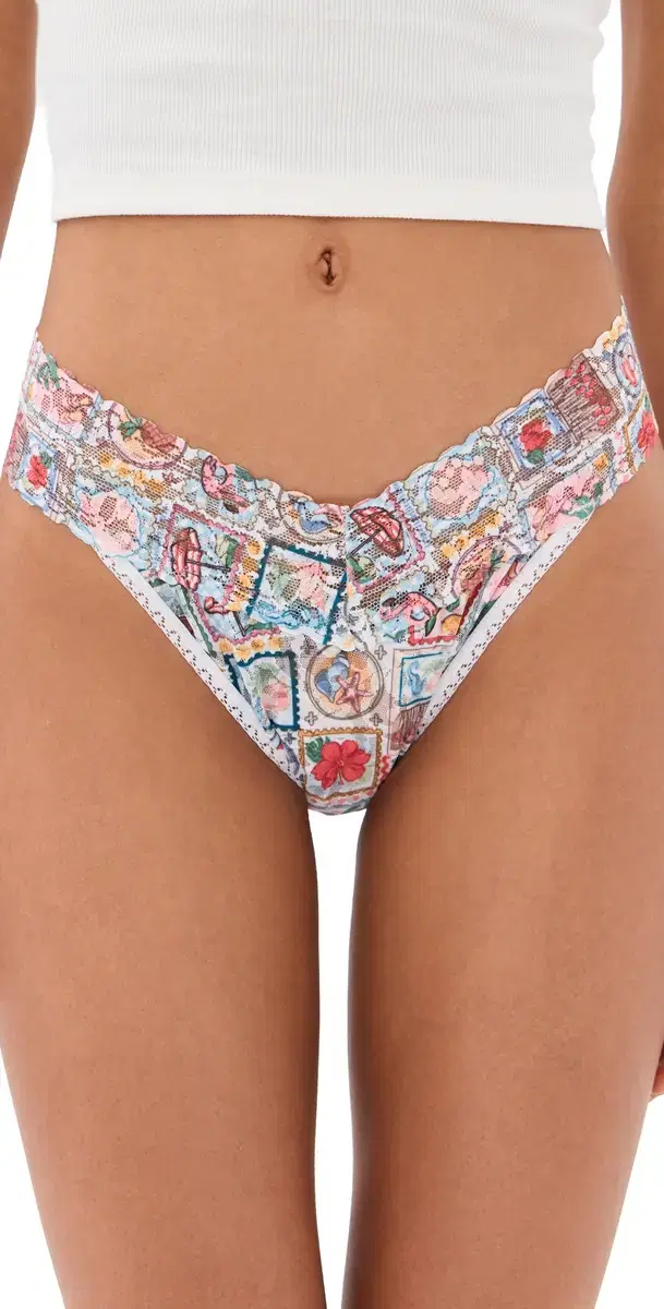 Hanky Panky Printed Original Rise Thong Snail Mail One Size