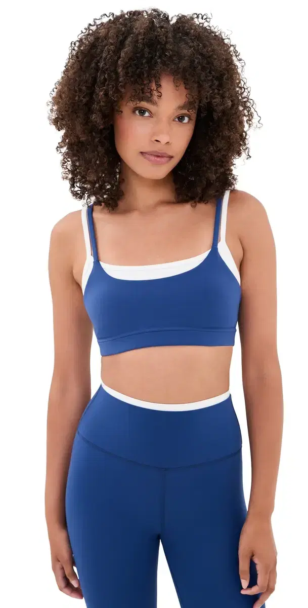 Splits59 Elliah Airweight Double ayer Bra Cobalt/White
