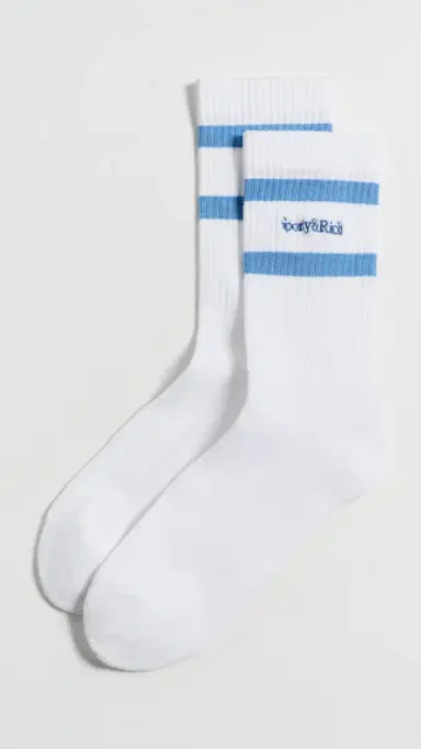 Sporty & Rich Serif Logo Socks | Thumbnail 2