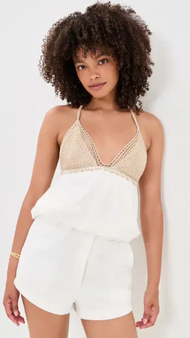 Dress To Crochet Bodice Halter Top Off-White L | Thumbnail 2