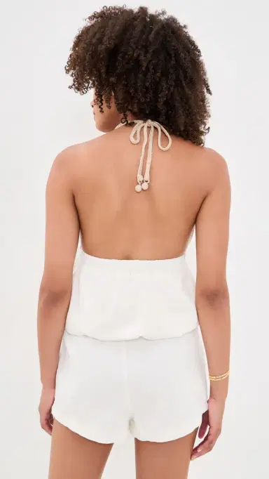 Dress To Crochet Bodice Halter Top Off-White L | Thumbnail 3