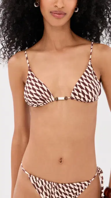 Onia Jolie Bikini Top Cacao/Ecru M | Thumbnail 2