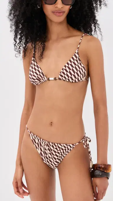 Onia Jolie Bikini Top Cacao/Ecru M | Thumbnail 5