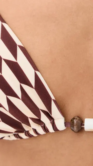 Onia Jolie Bikini Top Cacao/Ecru M | Thumbnail 6