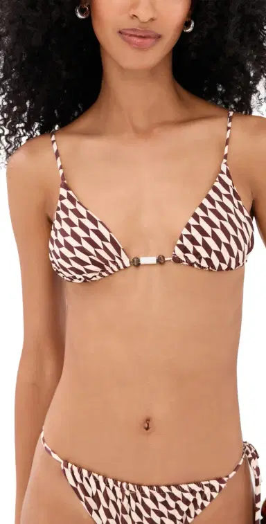 Onia Jolie Bikini Top Cacao/Ecru M | Thumbnail 1