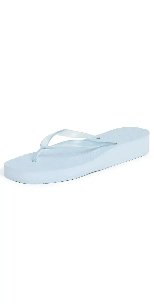 SLEEPERS Platform Jelly Flip Flops Angel Blue Transparent