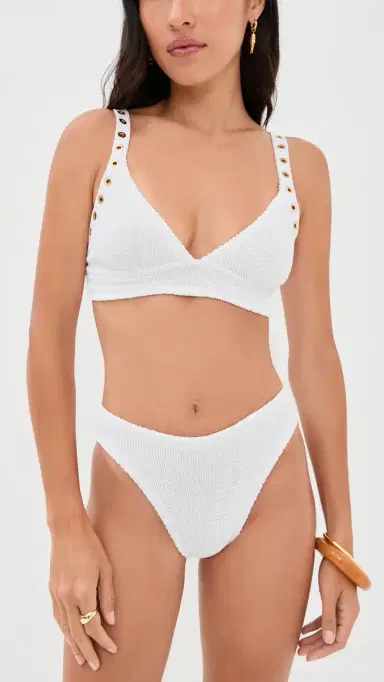 Hunza G Tessa Eyelet Bikini Set | Thumbnail 2