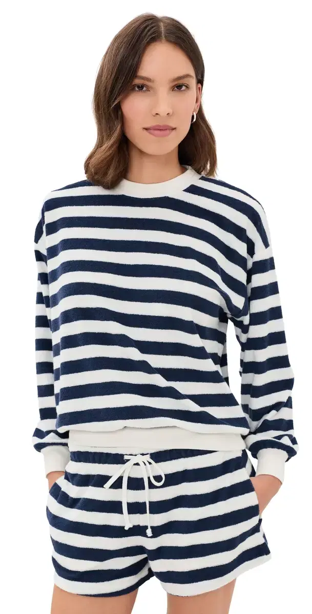 Suzie Kondi ifnos weatshirt Navy  tripe