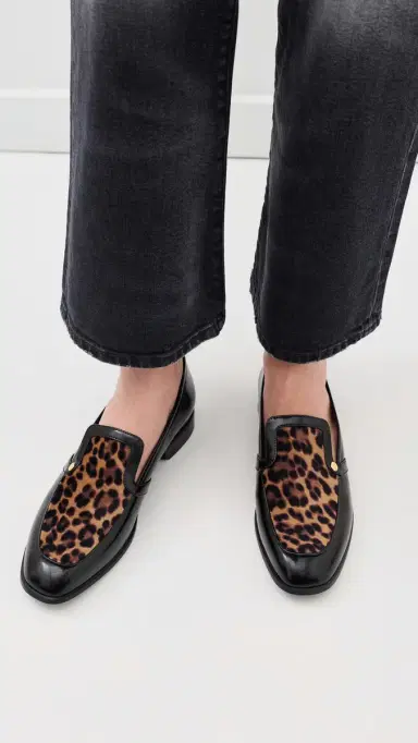 Stella McCartney Loafer Brushed Alter Mat & Leopard Printed Velvet Flats | Thumbnail 3 Stella McCartney Loafer Brushed Alter Mat & Leopard Printed Velvet Flats | Thumbnail 3