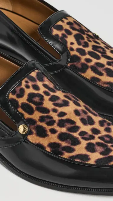 Stella McCartney Loafer Brushed Alter Mat & Leopard Printed Velvet Flats | Thumbnail 6 Stella McCartney Loafer Brushed Alter Mat & Leopard Printed Velvet Flats | Thumbnail 6
