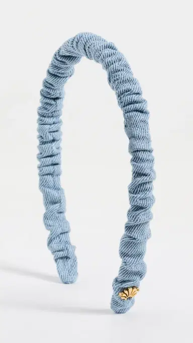 Lele Sadoughi Jessie Denim Headband Stone Wash One Size | Thumbnail 2