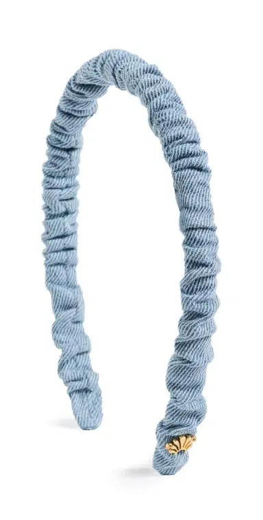 Lele Sadoughi Jessie Denim Headband Stone Wash One Size | Thumbnail 1