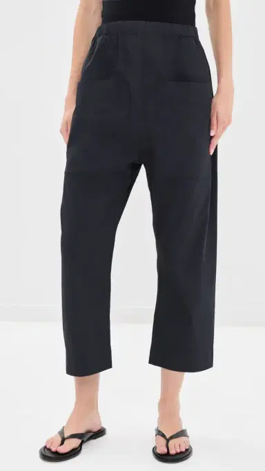 Roucha Pape Poplin Pants Dark Blue S | Thumbnail 3