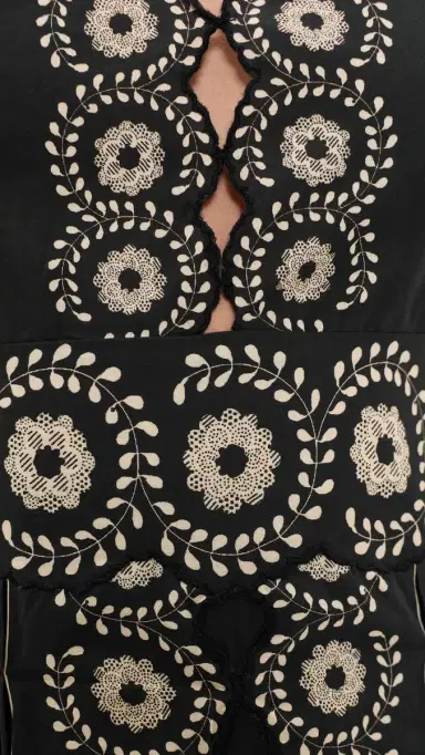 Sea Mirabel Print Midi Dress Black 6 | Thumbnail 6