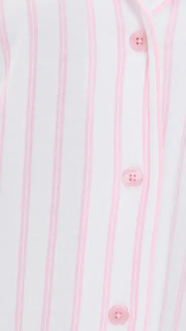 Petite Plume Luxe Pima Stripe Nightshirt White | Thumbnail 6 Petite Plume Luxe Pima Stripe Nightshirt White | Thumbnail 6