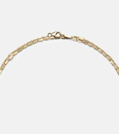 Suzanne Kalan Block-Chain 18kt gold chain necklace with diamonds | Thumbnail 2