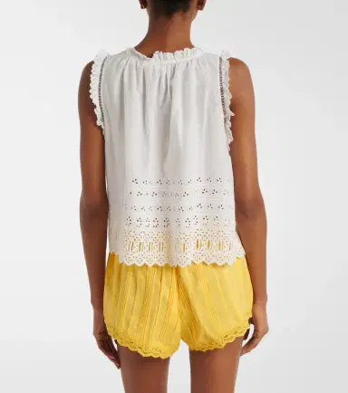 DÔEN Dôen Toussine broderie anglaise cotton top | Thumbnail 3