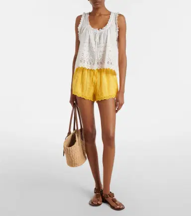 DÔEN Dôen Toussine broderie anglaise cotton top | Thumbnail 4