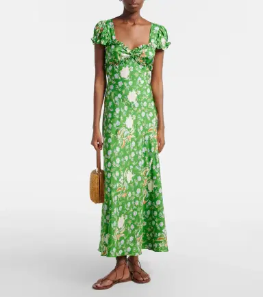 DÔEN Dôen Valerine floral silk satin maxi dress | Thumbnail 3 DÔEN Dôen Valerine floral silk satin maxi dress | Thumbnail 3