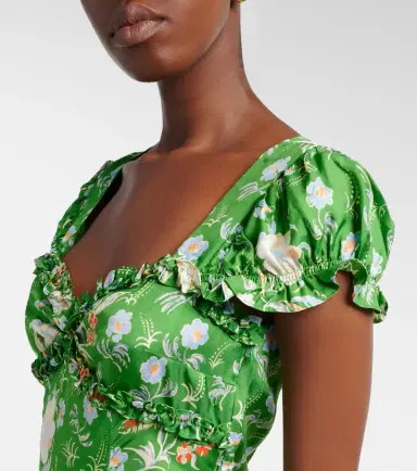 DÔEN Dôen Valerine floral silk satin maxi dress | Thumbnail 4 DÔEN Dôen Valerine floral silk satin maxi dress | Thumbnail 4