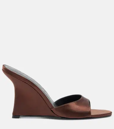 Staud Brigitte satin wedge mules | Thumbnail 3 Staud Brigitte satin wedge mules | Thumbnail 3