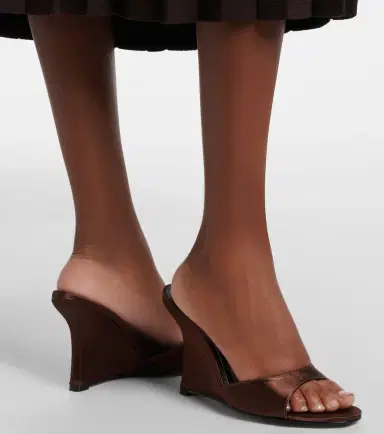 Staud Brigitte satin wedge mules | Thumbnail 6 Staud Brigitte satin wedge mules | Thumbnail 6