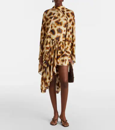 Christopher Esber Gyre printed asymmetric caped minidress | Thumbnail 5