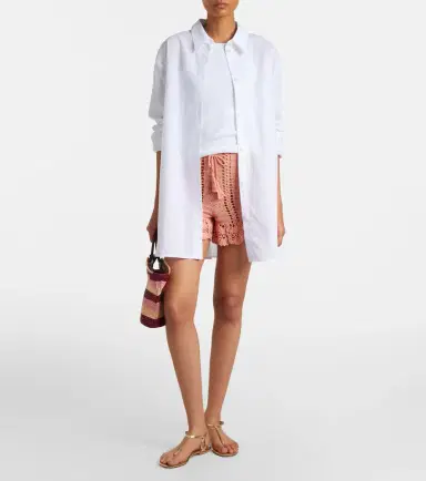 Anna Kosturova Crochet ruffled cotton shorts | Thumbnail 4