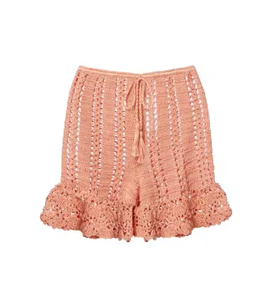 Anna Kosturova Crochet ruffled cotton shorts | Thumbnail 1