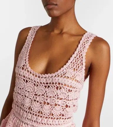 Anna Kosturova Marianne crochet peplum cotton top | Thumbnail 2