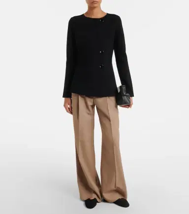 Proenza Schouler Halima wool-blend gabardine wide-leg pants | Thumbnail 3 Proenza Schouler Halima wool-blend gabardine wide-leg pants | Thumbnail 3