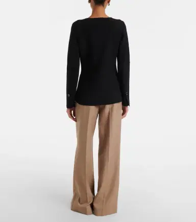 Proenza Schouler Halima wool-blend gabardine wide-leg pants | Thumbnail 6 Proenza Schouler Halima wool-blend gabardine wide-leg pants | Thumbnail 6