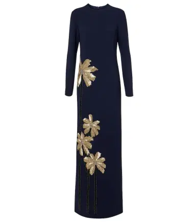Costarellos Nevina crystal-embellished crêpe gown | Thumbnail 1