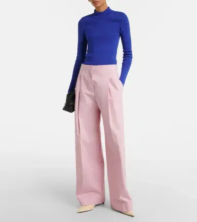Jil Sander Pleated cotton twill wide-leg pants | Thumbnail 5 Jil Sander Pleated cotton twill wide-leg pants | Thumbnail 5