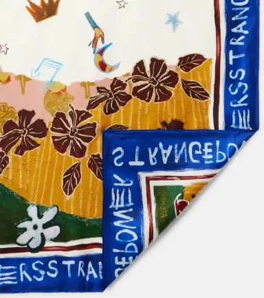 ALÉMAIS Alémais x MLAK Tangible Love printed silk twill scarf | Thumbnail 3