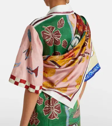 ALÉMAIS Alémais x MLAK printed silk twill scarf | Thumbnail 4