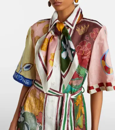 ALÉMAIS Alémais x MLAK printed silk twill scarf | Thumbnail 5