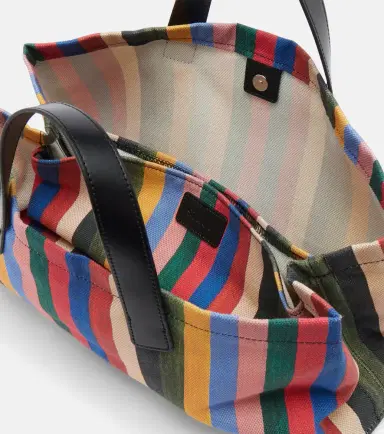 Staud Port Medium striped canvas tote bag | Thumbnail 2 Staud Port Medium striped canvas tote bag | Thumbnail 2