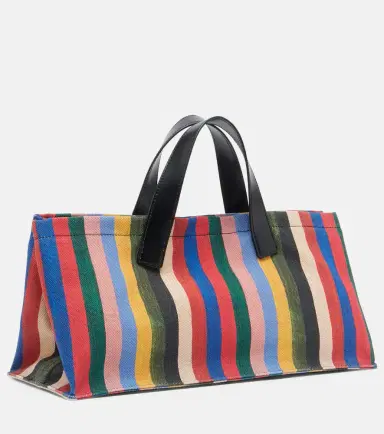 Staud Port Medium striped canvas tote bag | Thumbnail 3 Staud Port Medium striped canvas tote bag | Thumbnail 3