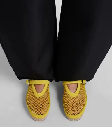 Alaïa Alaïa Fishnet suede-trimmed espadrilles | Thumbnail 6