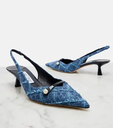Jimmy Choo Amita denim slingback pumps | Thumbnail 2