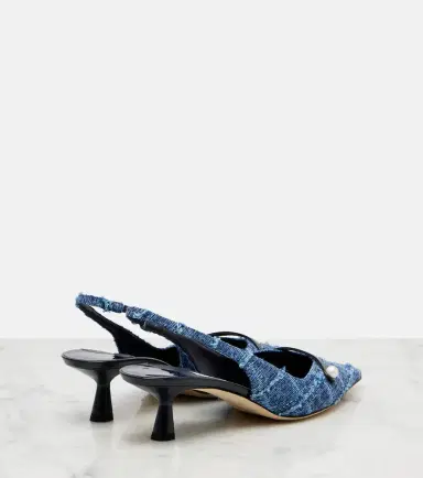 Jimmy Choo Amita denim slingback pumps | Thumbnail 3