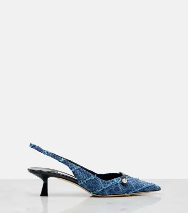 Jimmy Choo Amita denim slingback pumps | Thumbnail 4