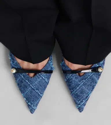 Jimmy Choo Amita denim slingback pumps | Thumbnail 5