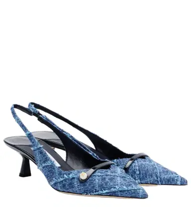 Jimmy Choo Amita denim slingback pumps | Thumbnail 1