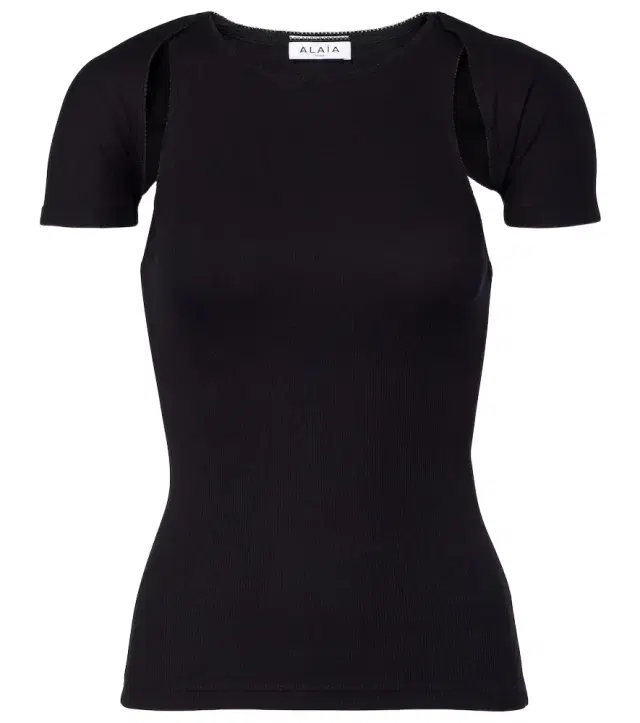 Alaia Alaïa Layered ribbed-knit jersey top