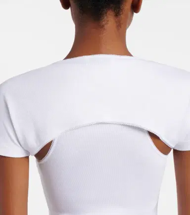 Alaïa Alaïa Layered ribbed-knit jersey top | Thumbnail 6 Alaïa Alaïa Layered ribbed-knit jersey top | Thumbnail 6