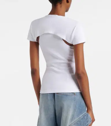 Alaïa Alaïa Layered ribbed-knit jersey top | Thumbnail 7 Alaïa Alaïa Layered ribbed-knit jersey top | Thumbnail 7