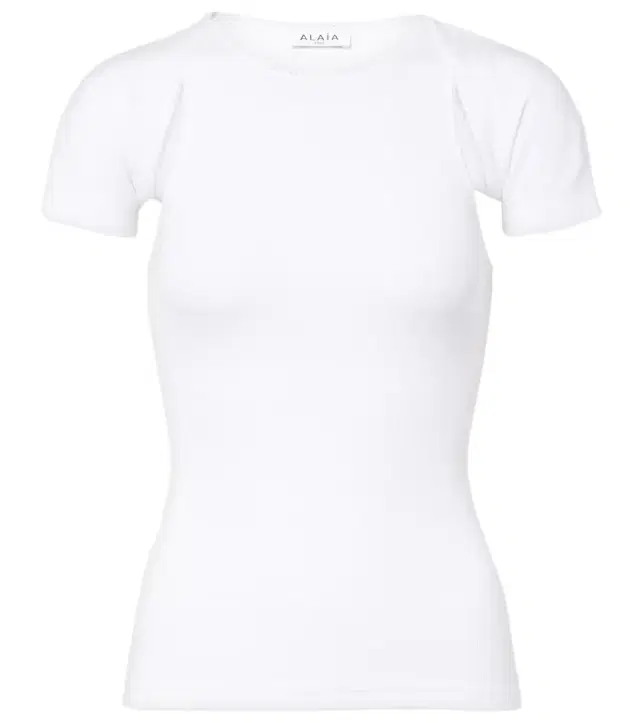 Alaia Alaïa Layered ribbed-knit jersey top