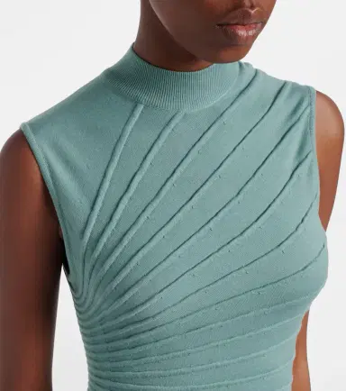 Alaïa Alaïa Ray asymmetric virgin wool midi dress | Thumbnail 3